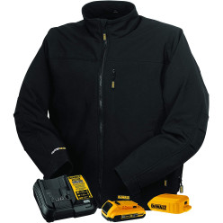 Аккумуляторная куртка с подогревом DEWALT Soft Shell черная - L ( с АКБ и ЗУ)
