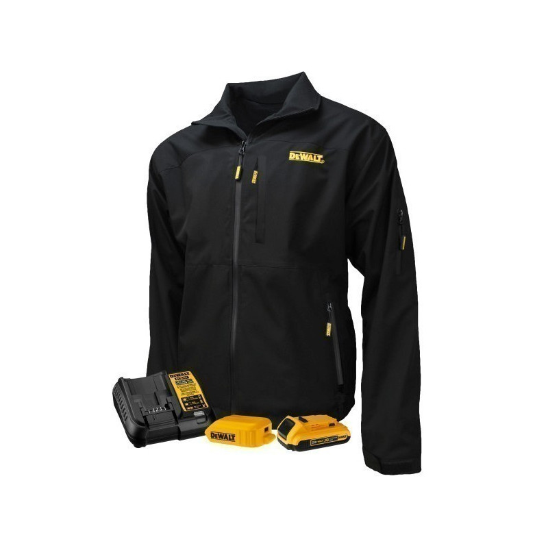 Аккумуляторная куртка с подогревом DEWALT Soft Shell черная - XL ( с АКБ и ЗУ)
